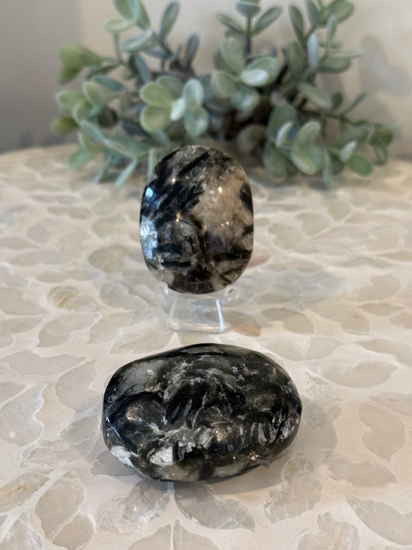 Green Mica Palm Stone Large