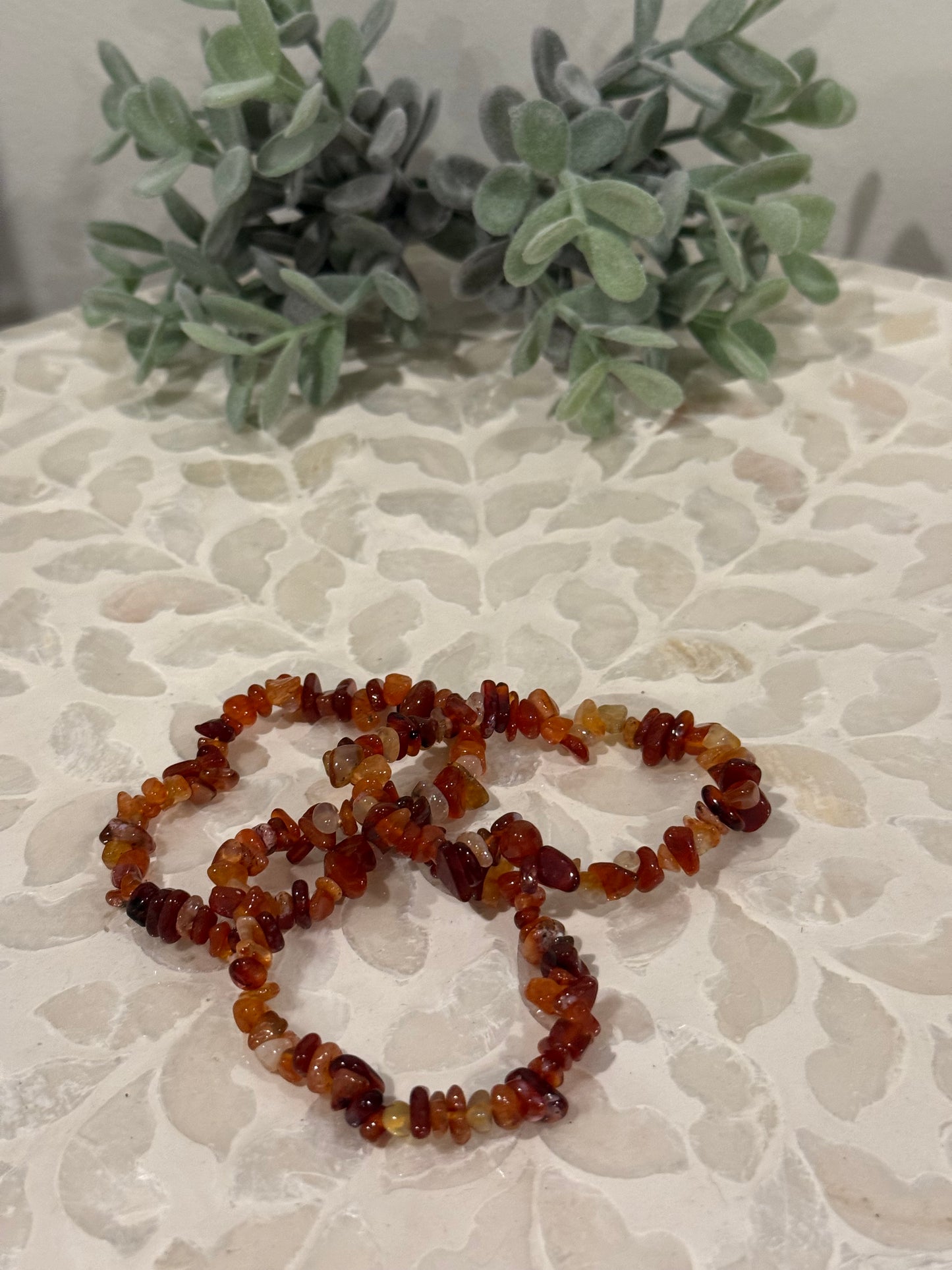 Carnelian Chip Bracelet