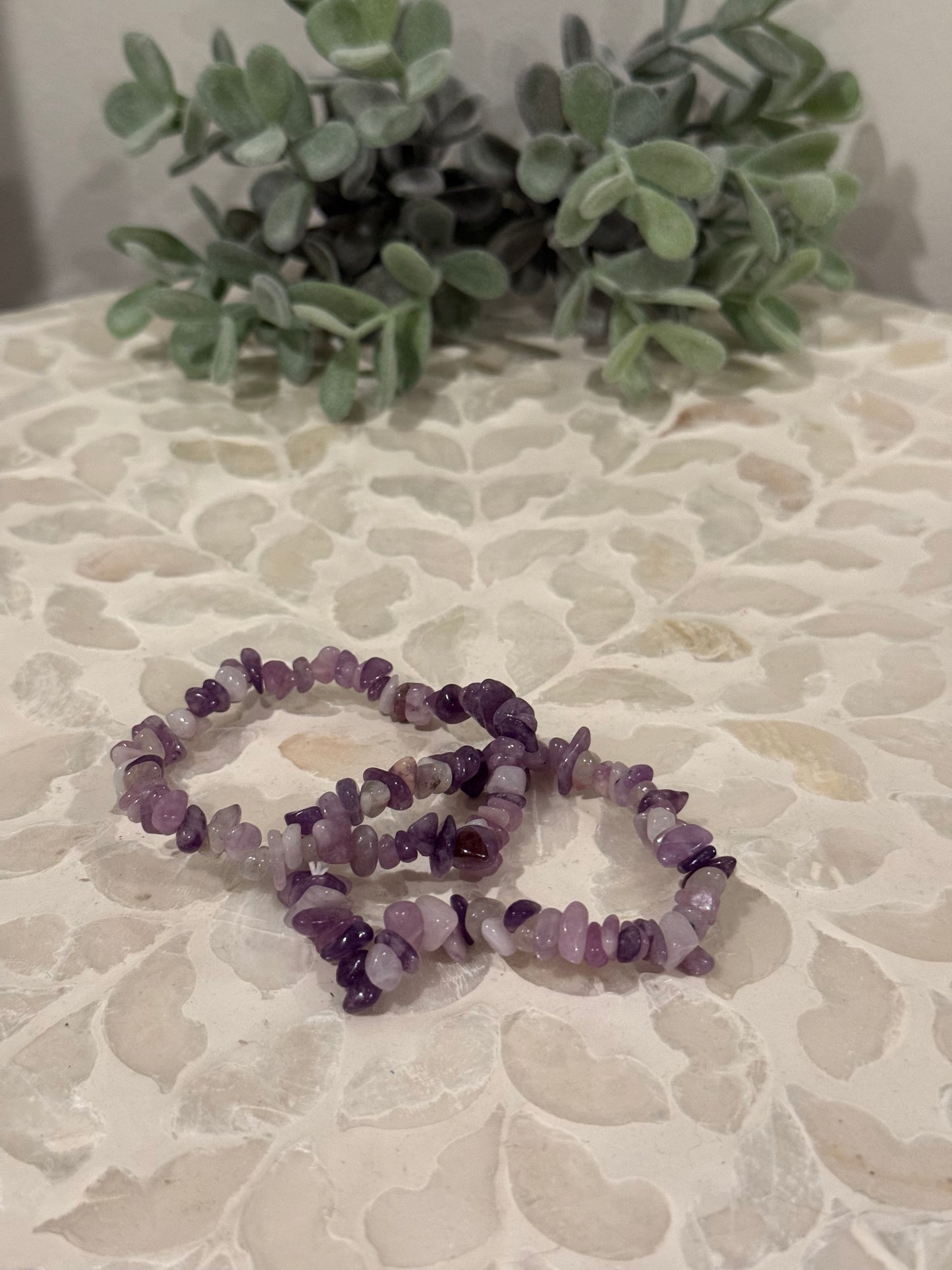 Lepidolite Chip Bracelet