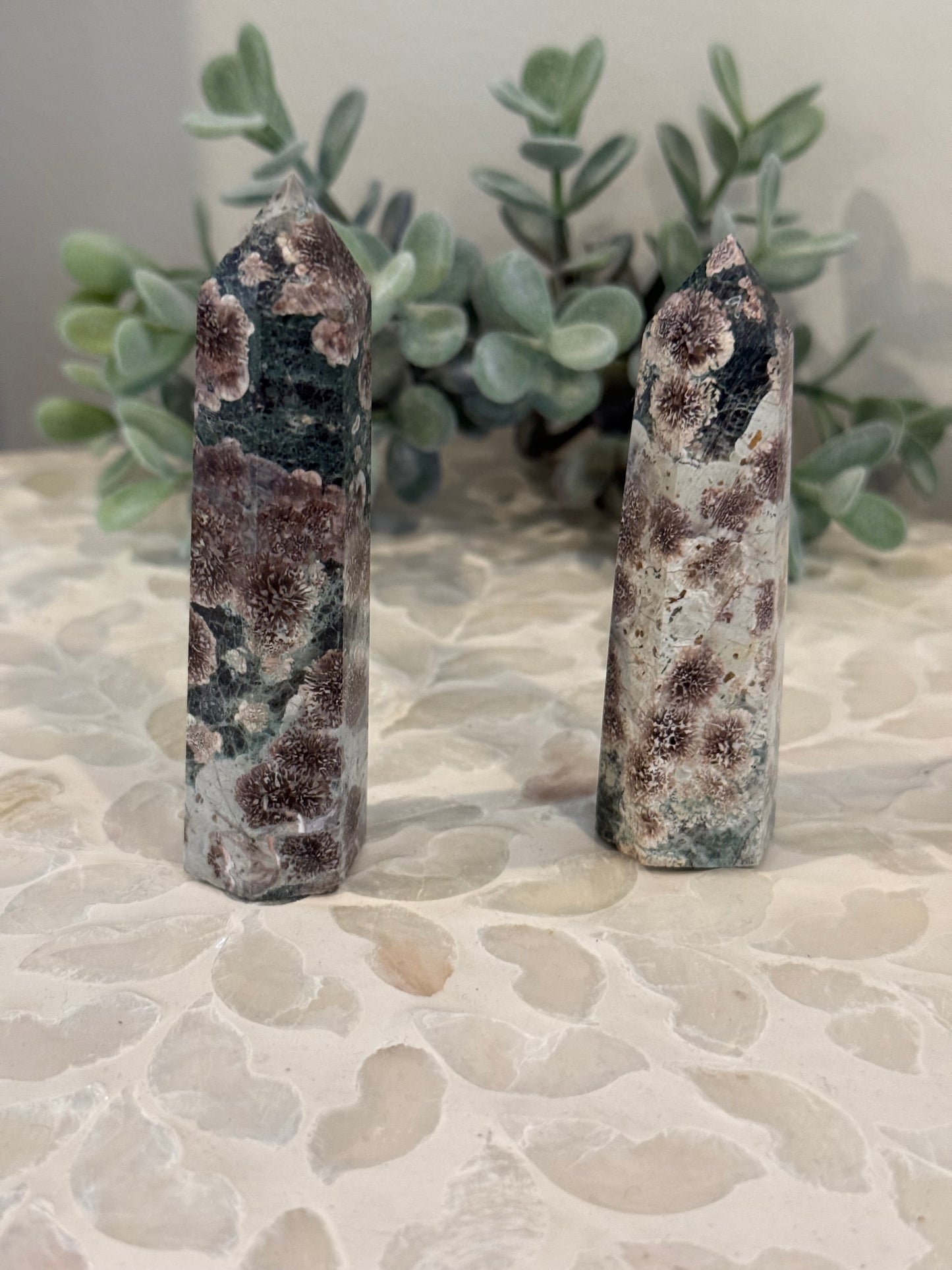 Flower Rhyolite Point (Green Flower Jasper)