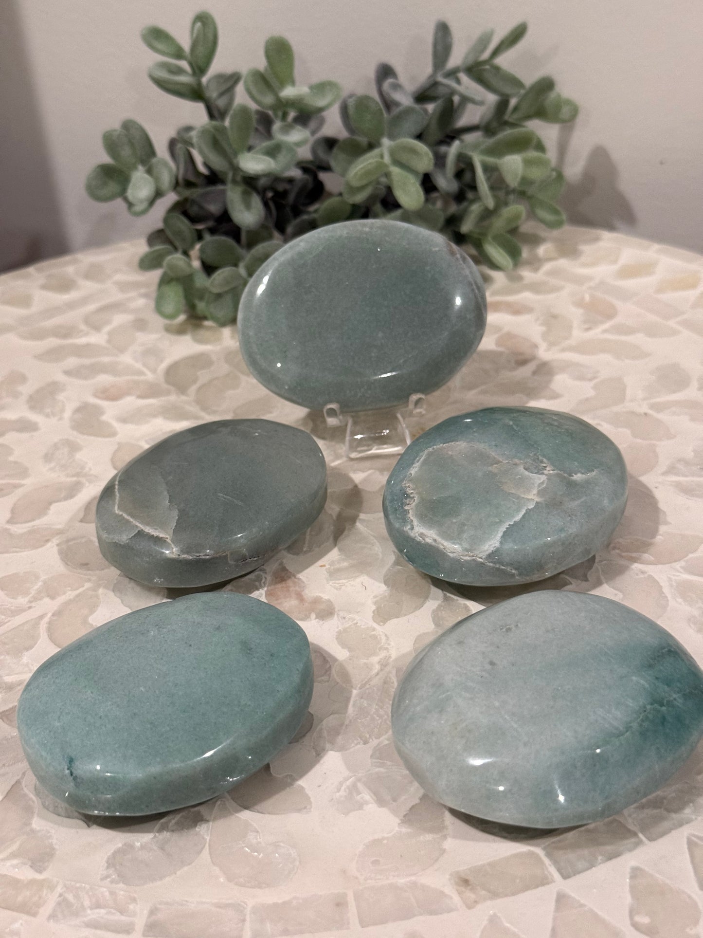 Green Aventurine Palm Stones