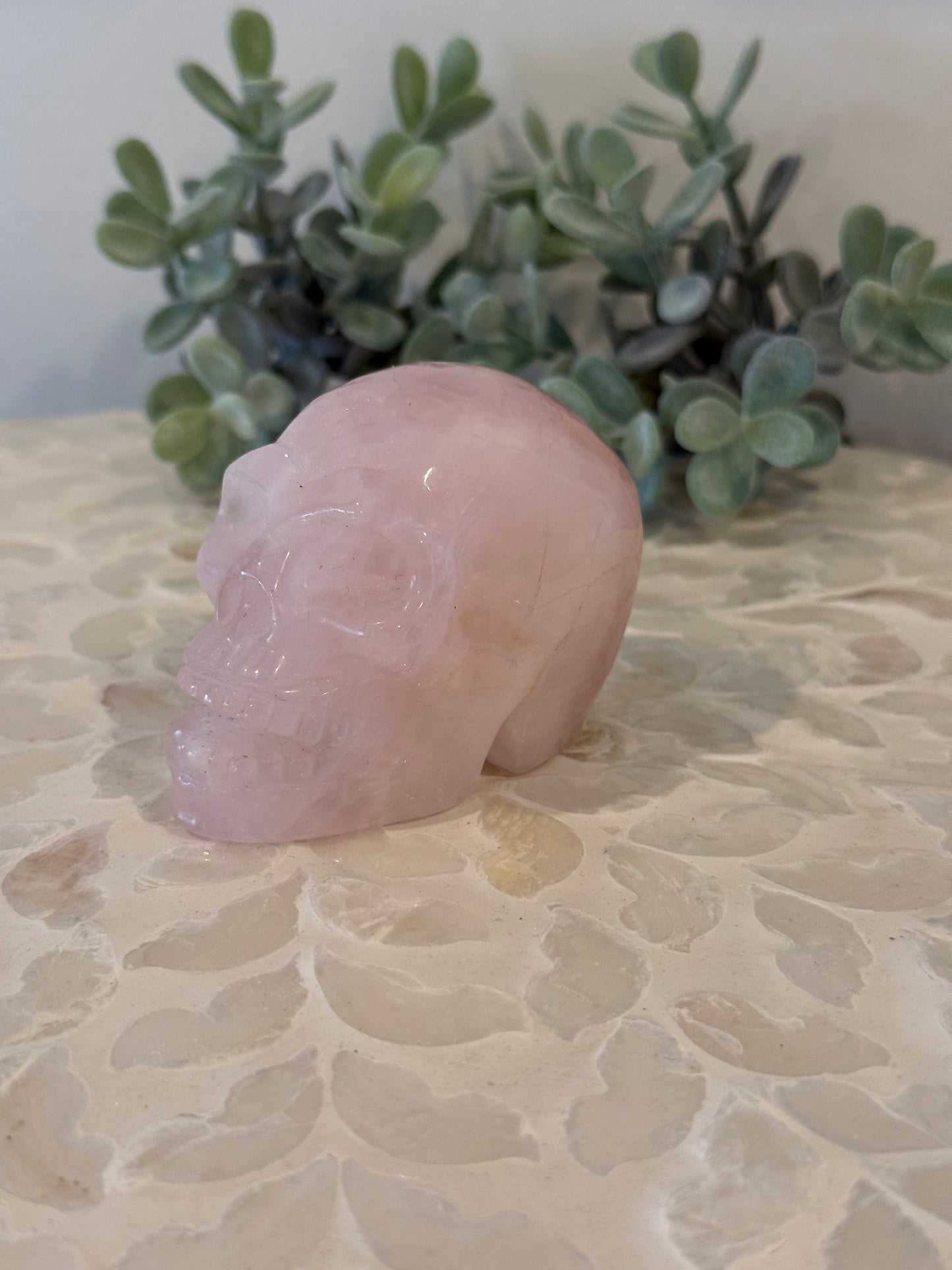 Rose Quartz Skull