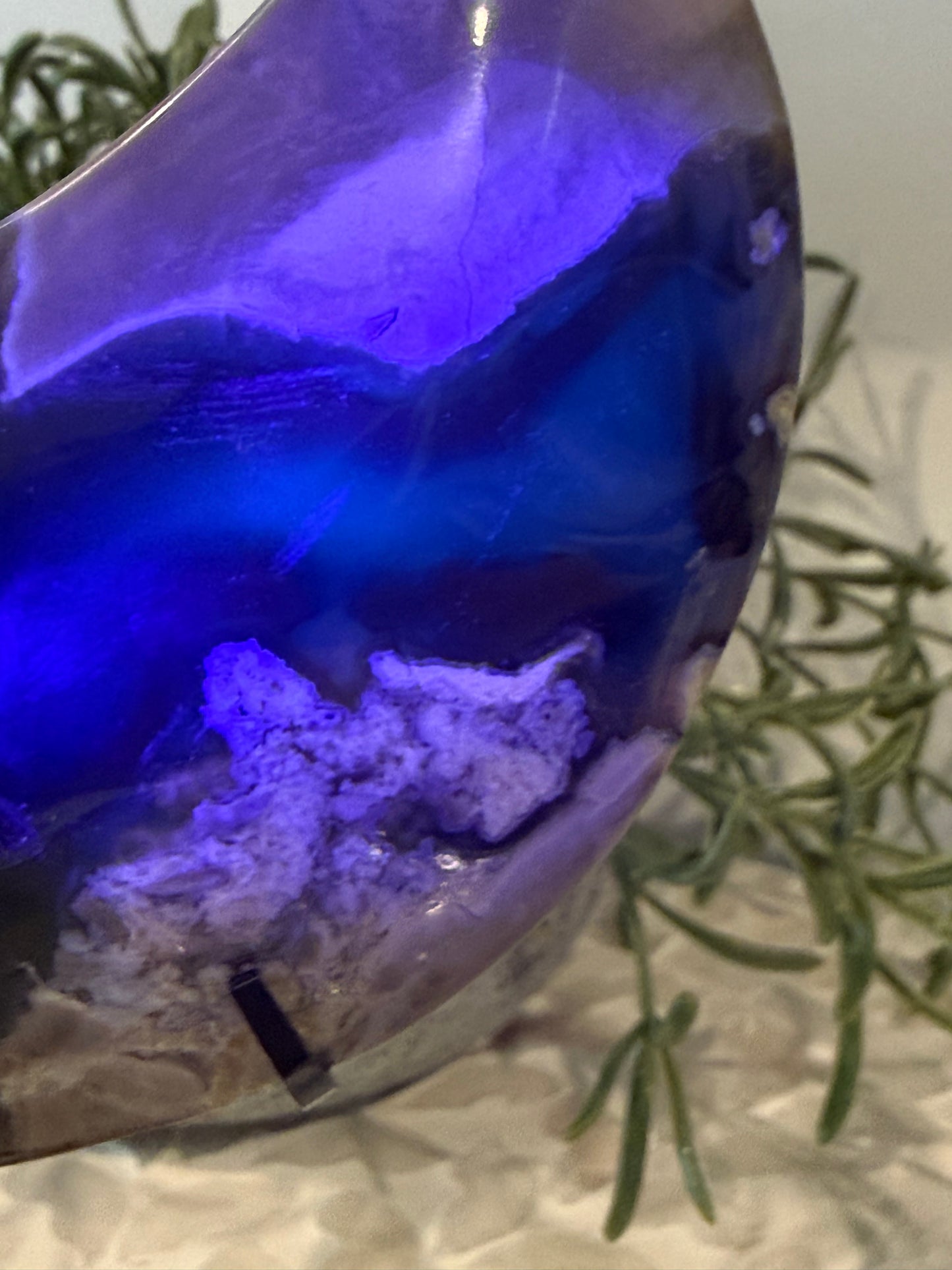 Volcano Agate Moon on Stand - Crystal Moon