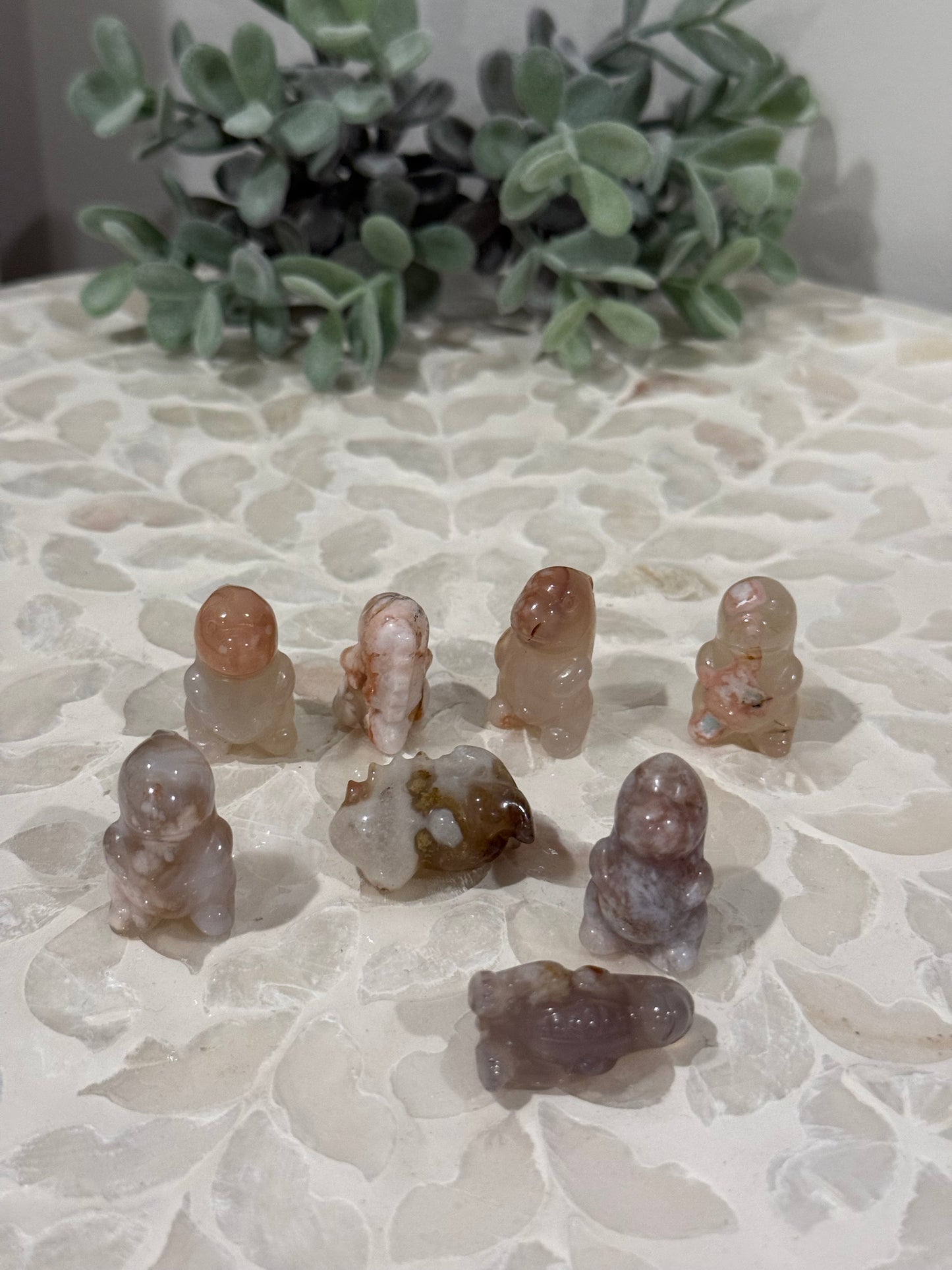Mini Flower Agate Dinos