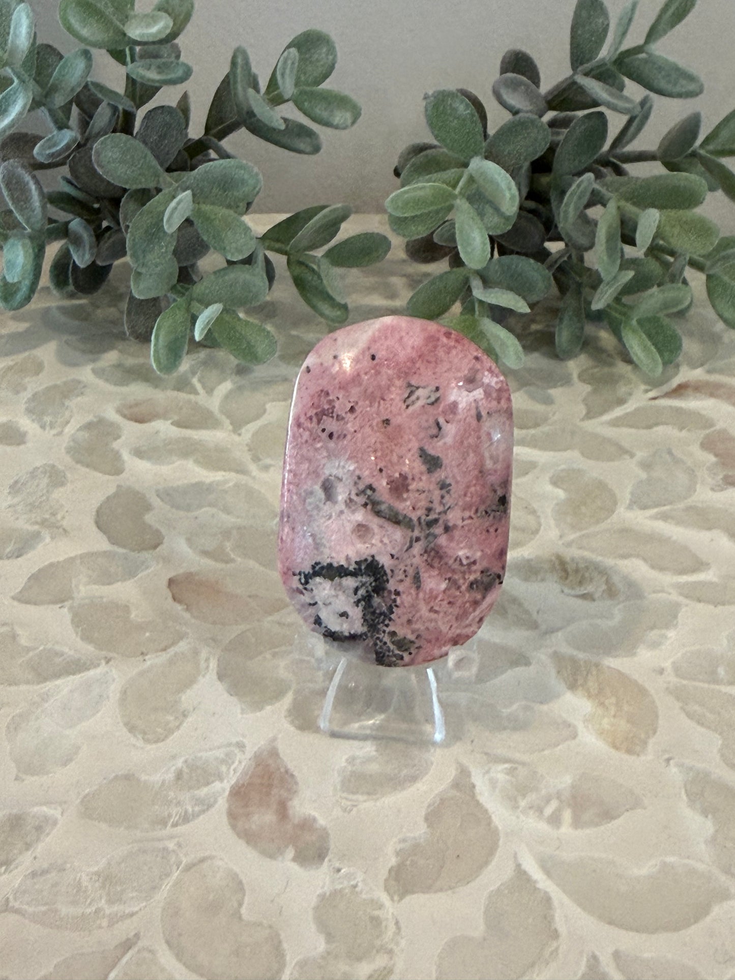 Peruvian Rhodonoite Palm Stone