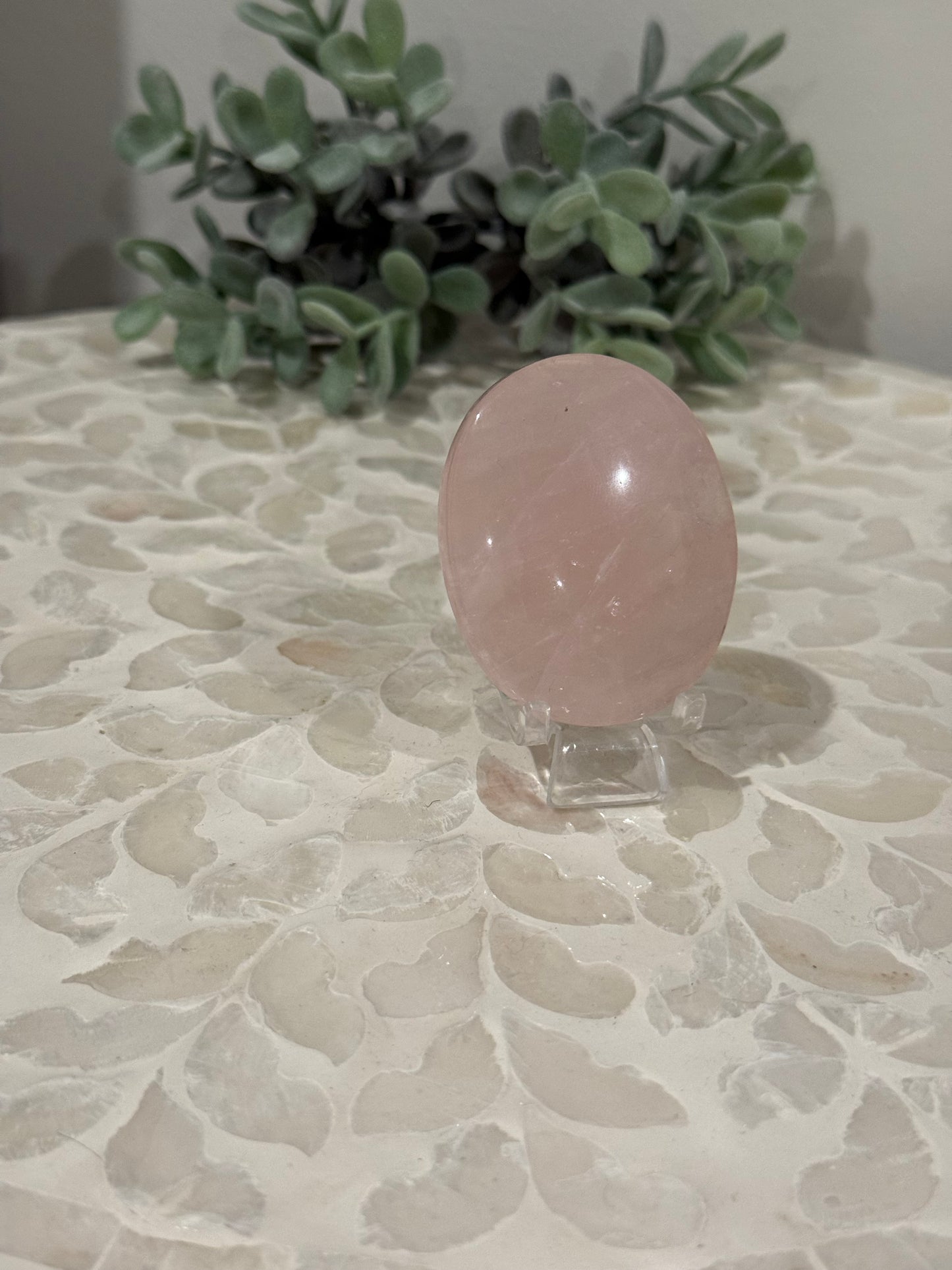 Rose Quartz Palm Stone