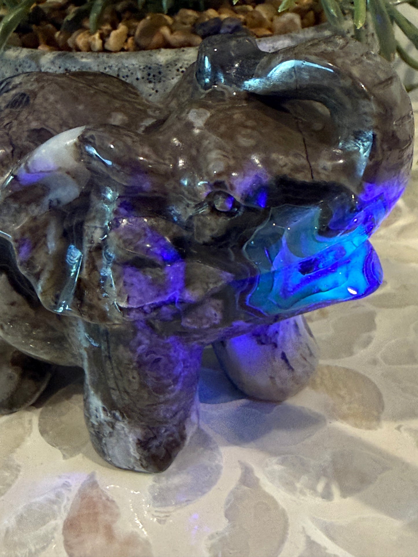 Volcano Agate Elephant - Large - Crystal Elephant