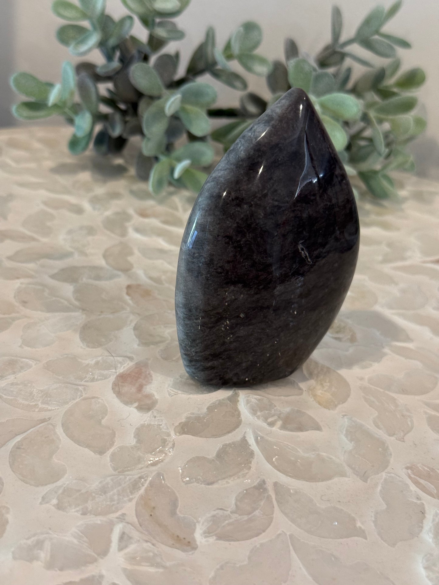 Silversheen Obsidian Teardrop Freeform