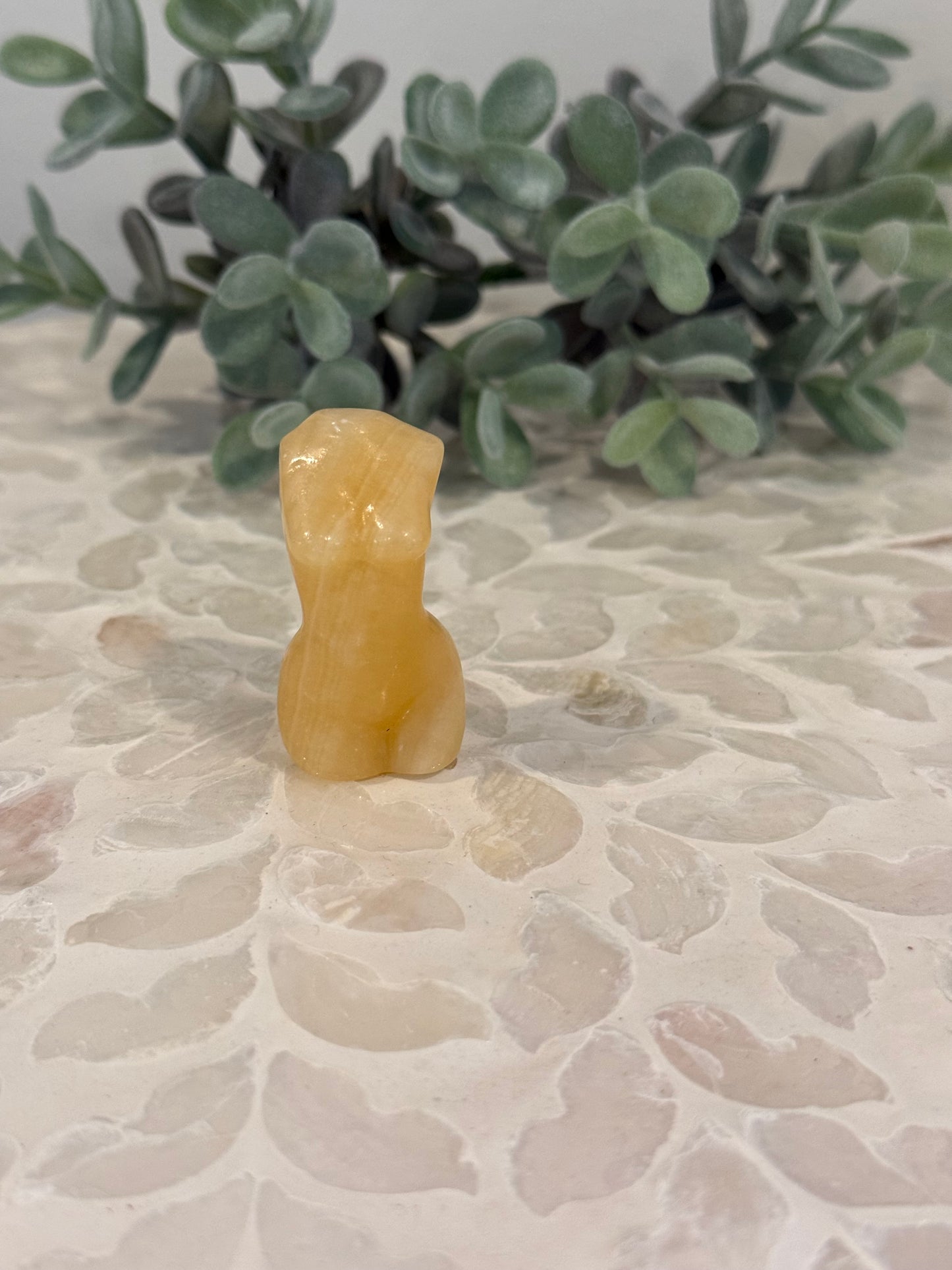 Yellow Calcite Goddess