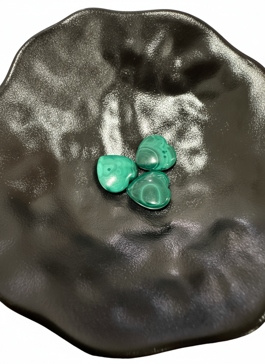 Mini Malachite Hearts