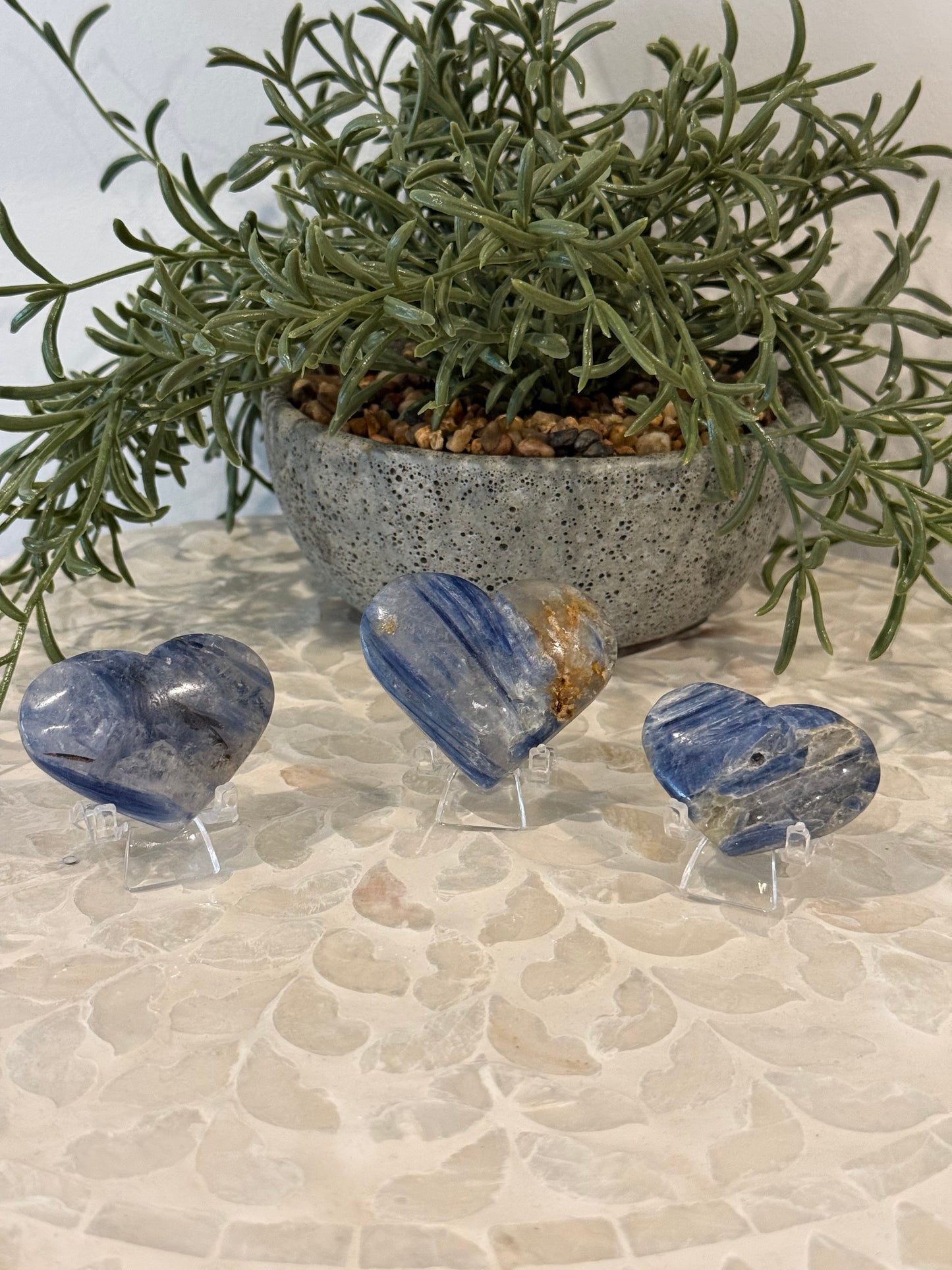 Blue Kyanite Hearts - Crystal Heart