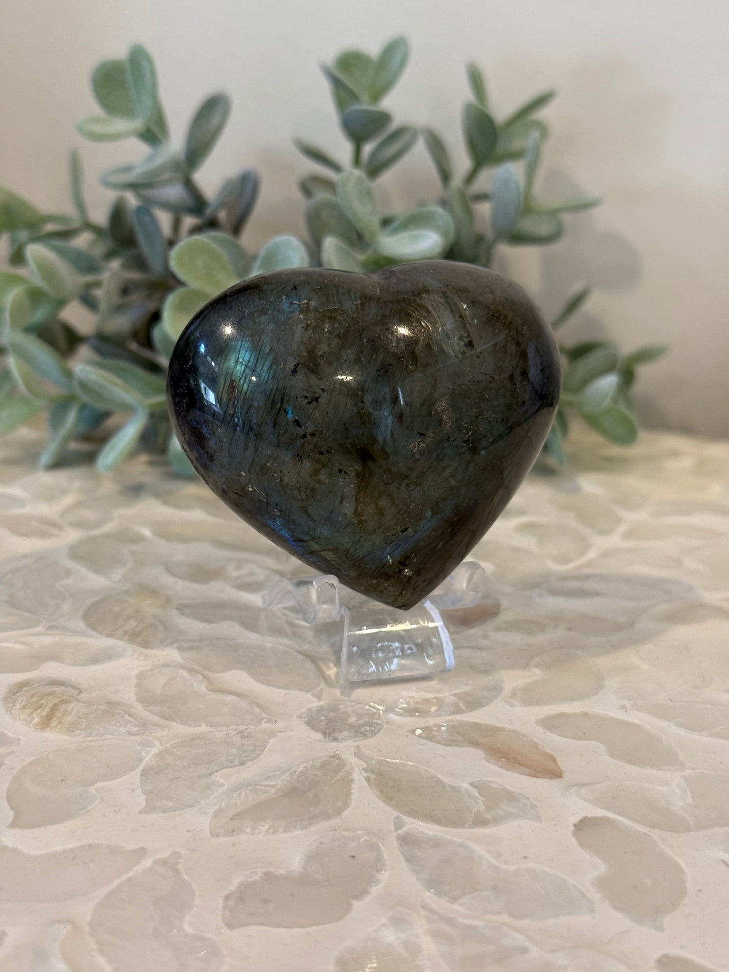 Labradorite Heart