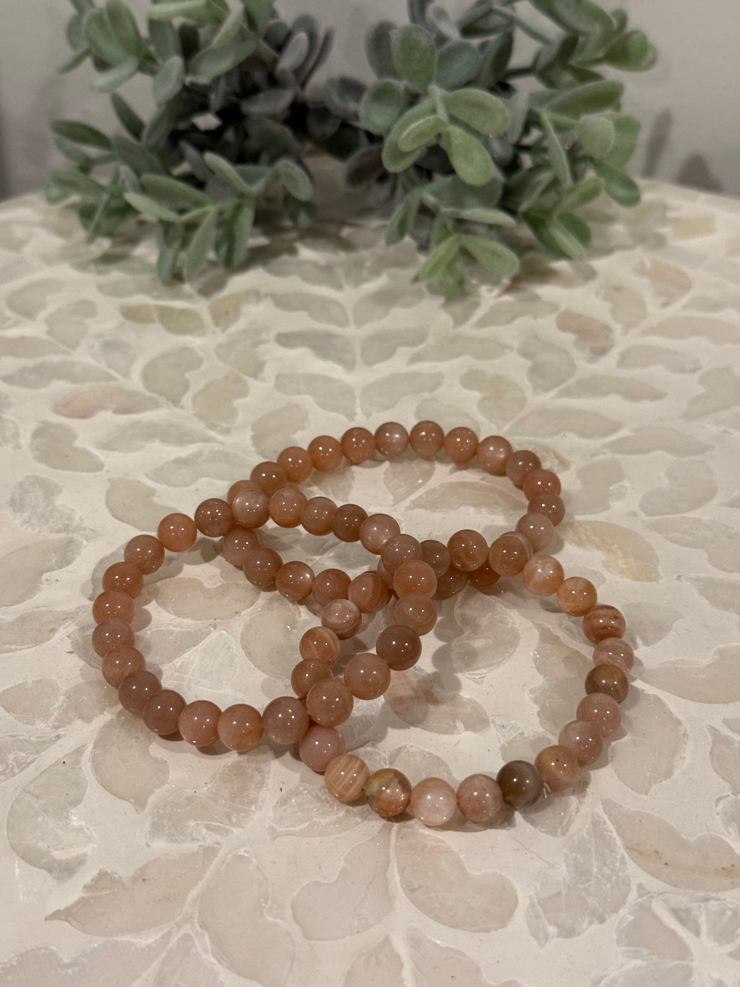Peach Moonstone Bracelet - Small