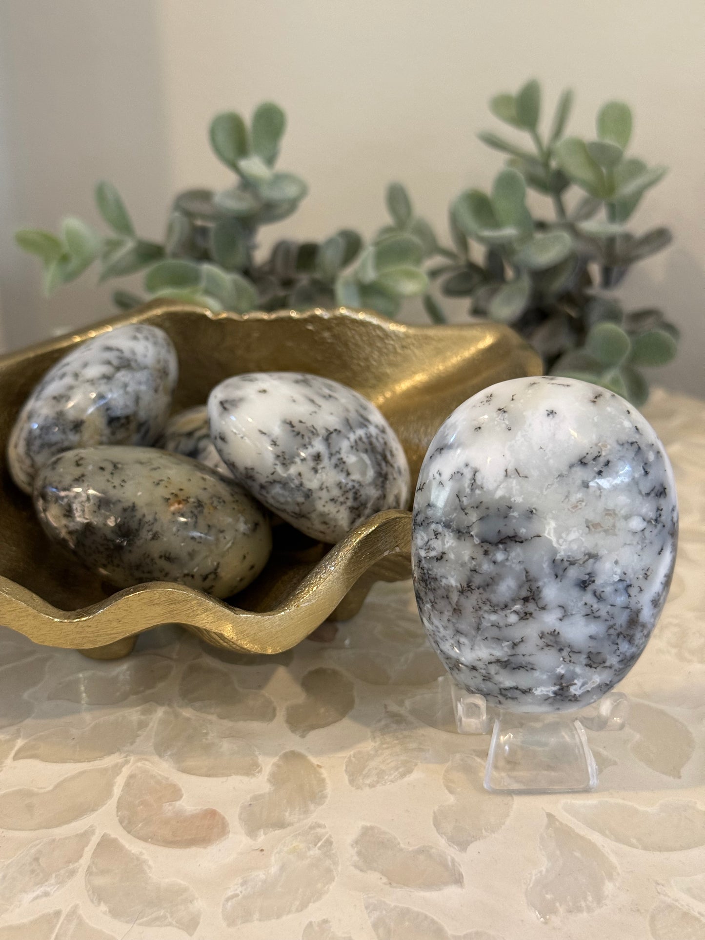 Dendritic Opal Palm Stone