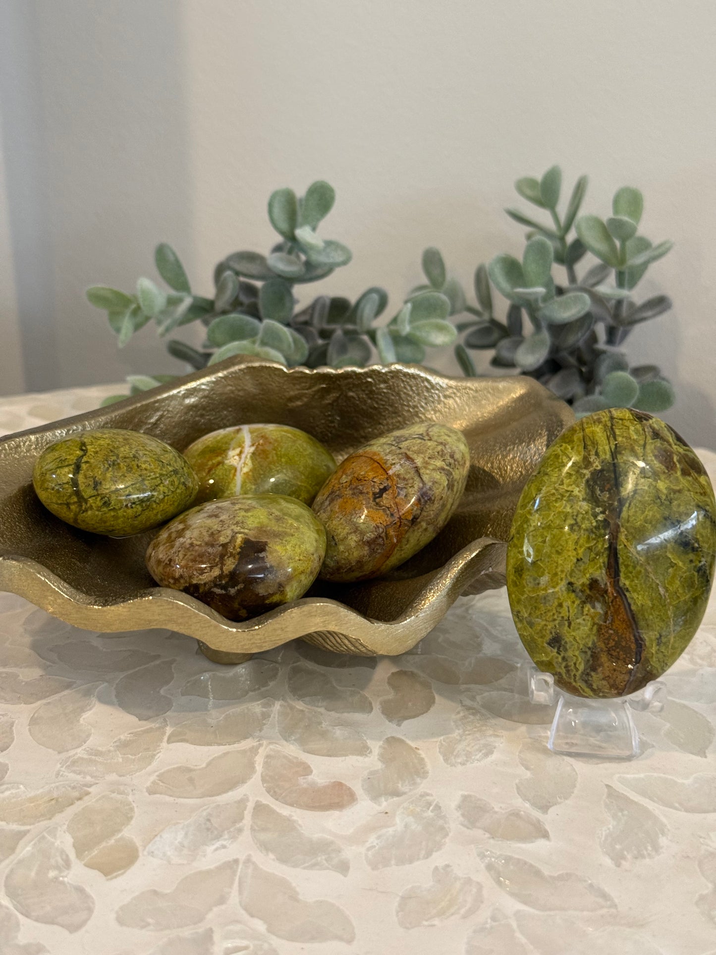 Green Opal Palm Stone