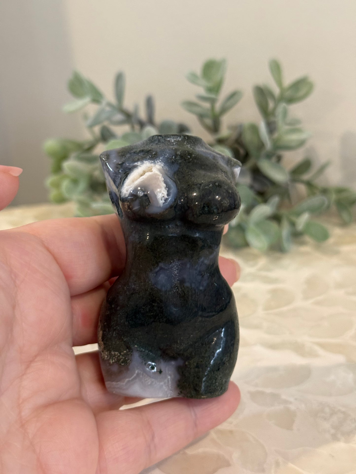 Moss Agate Goddess Body