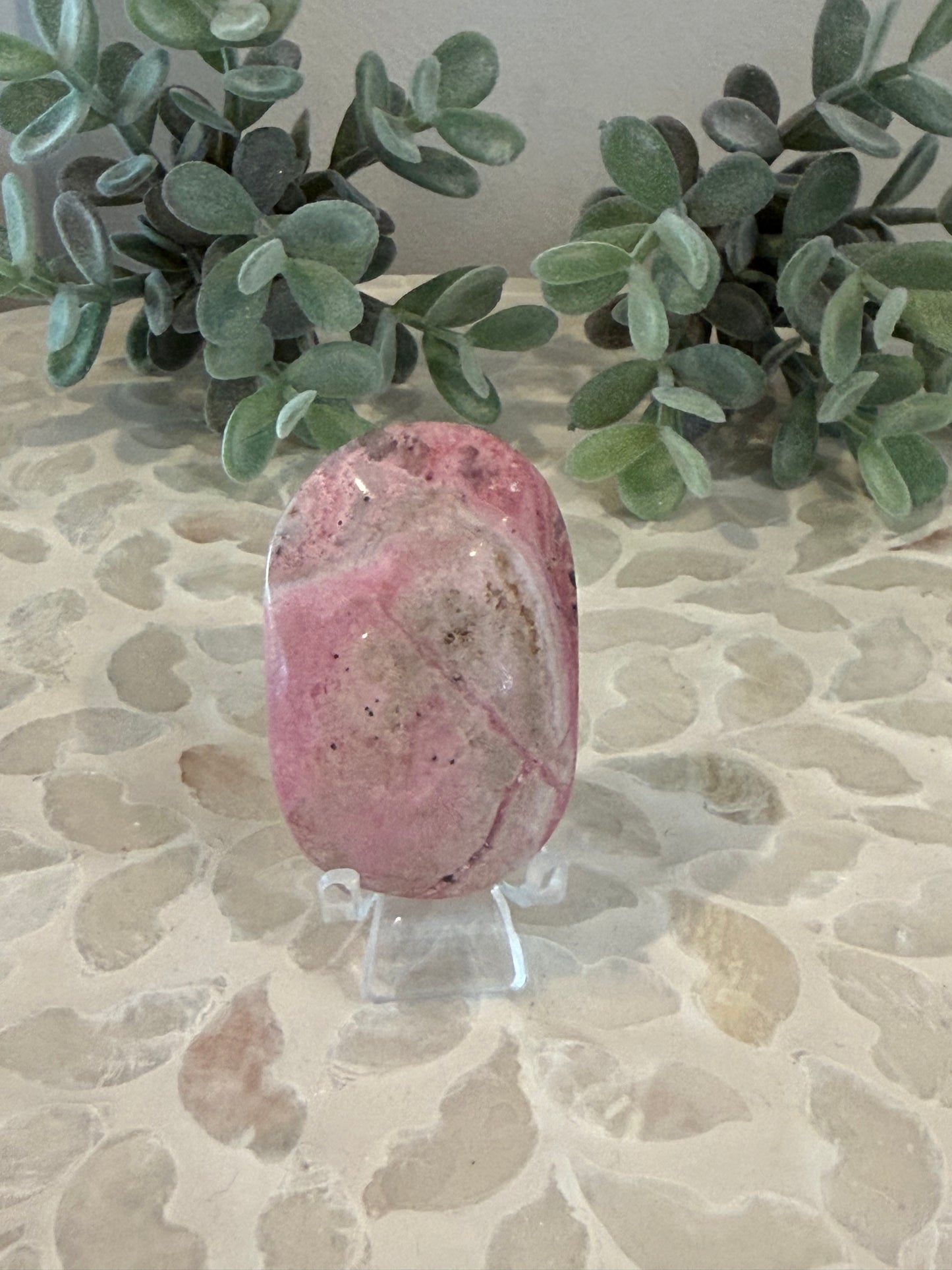 Peruvian Rhodonoite Palm Stone