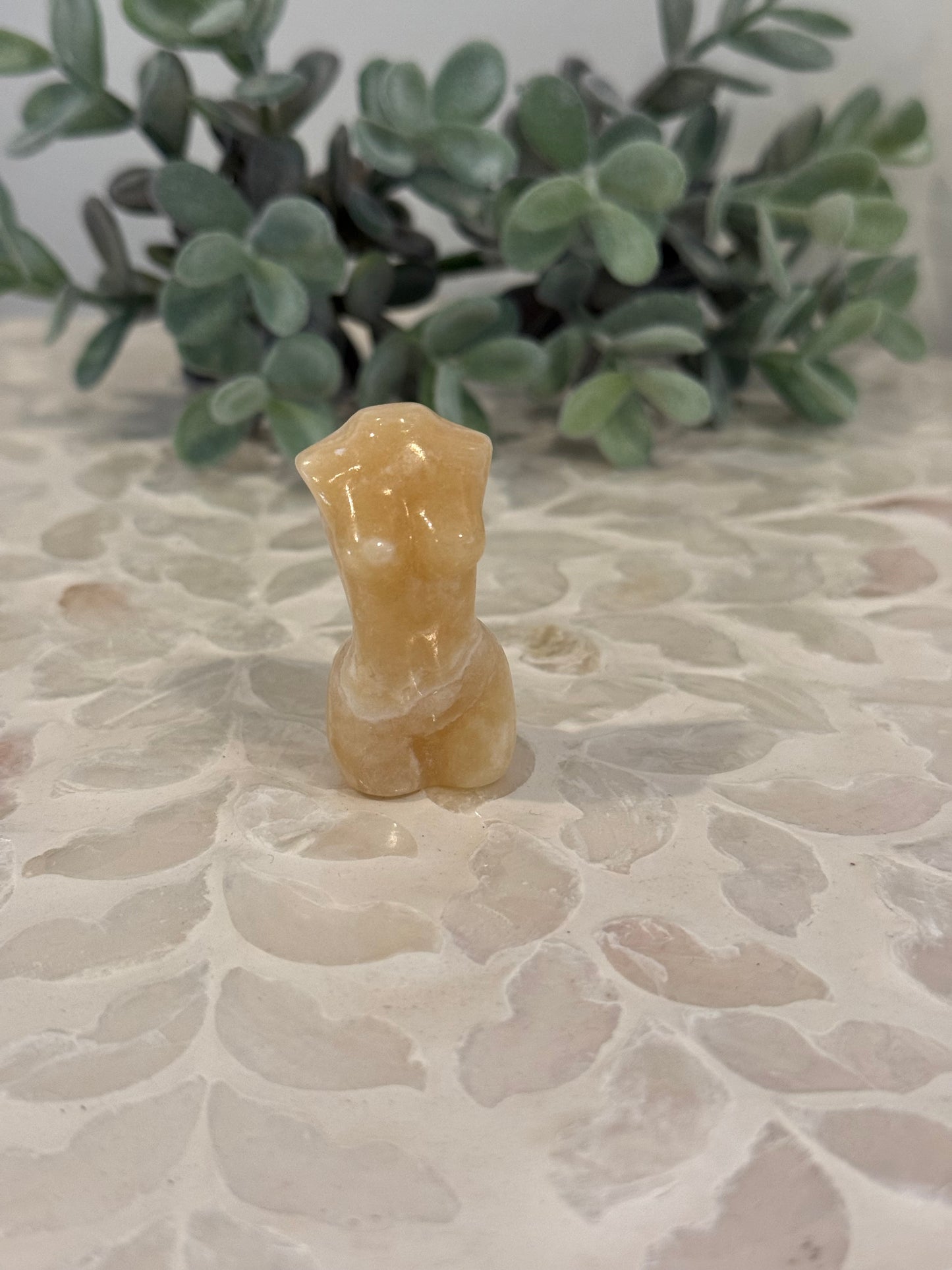 Yellow Calcite Goddess
