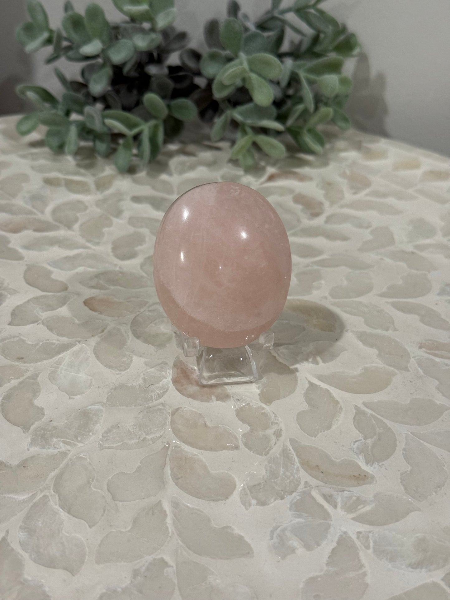 Rose Quartz Palm Stone
