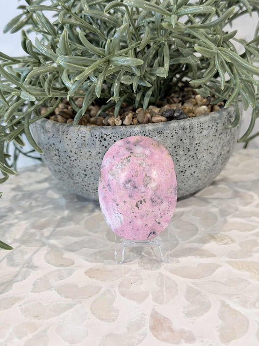 Peruvian Rhodonite Palm Stone