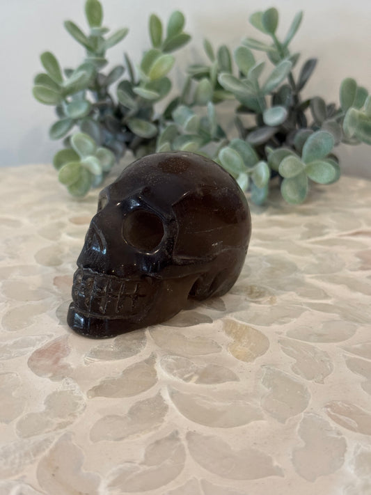 Smokey Quartz Skull