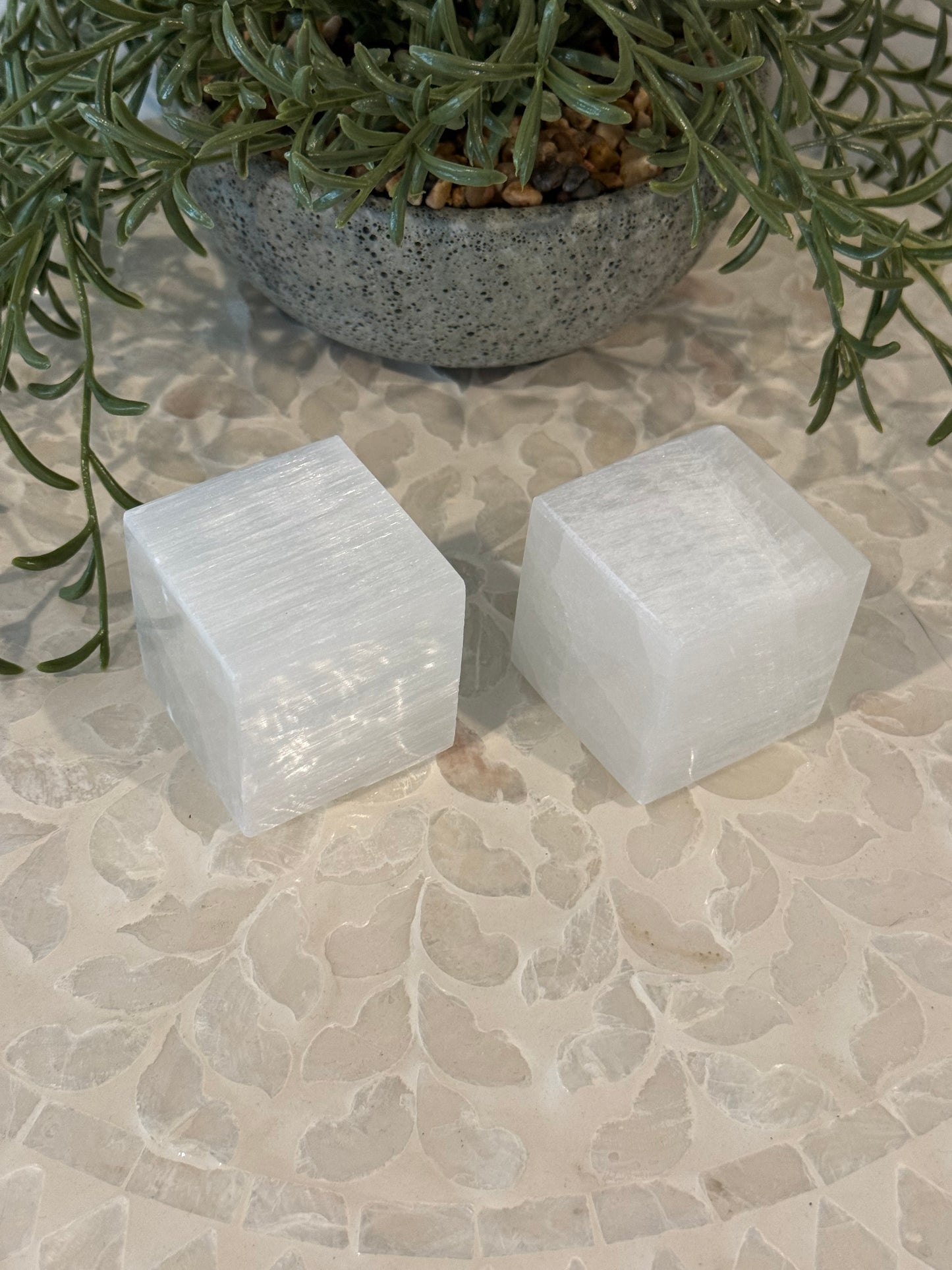 Selenite Charging Cubes