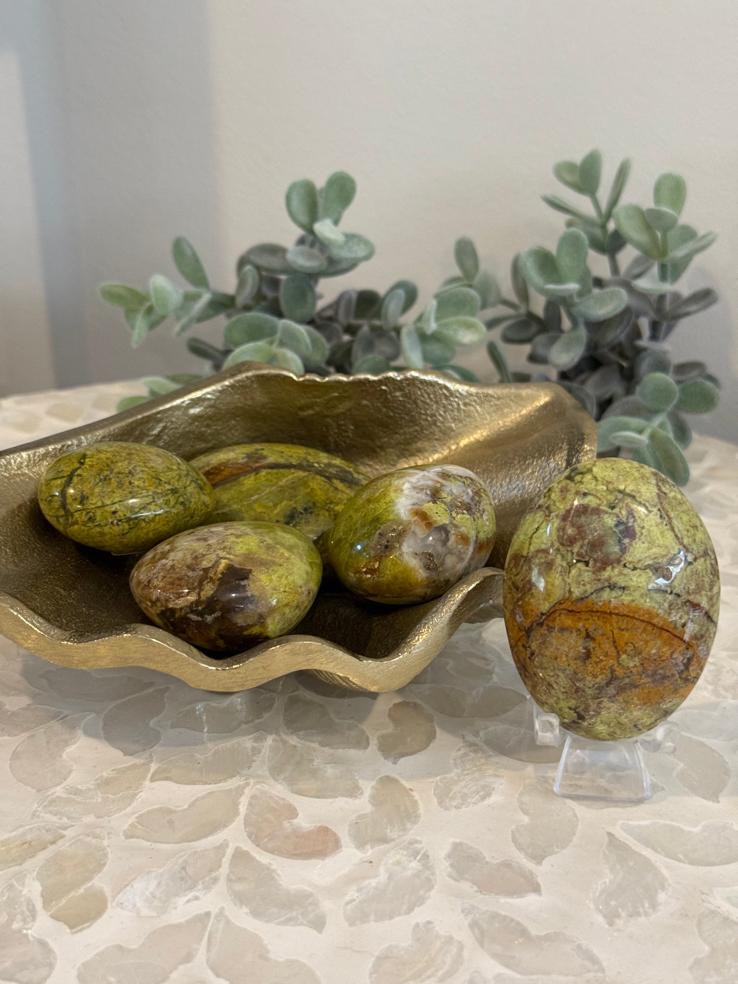 Green Opal Palm Stone