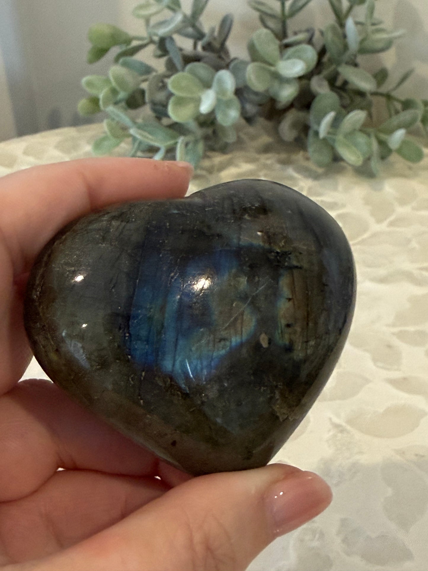 Labradorite Heart