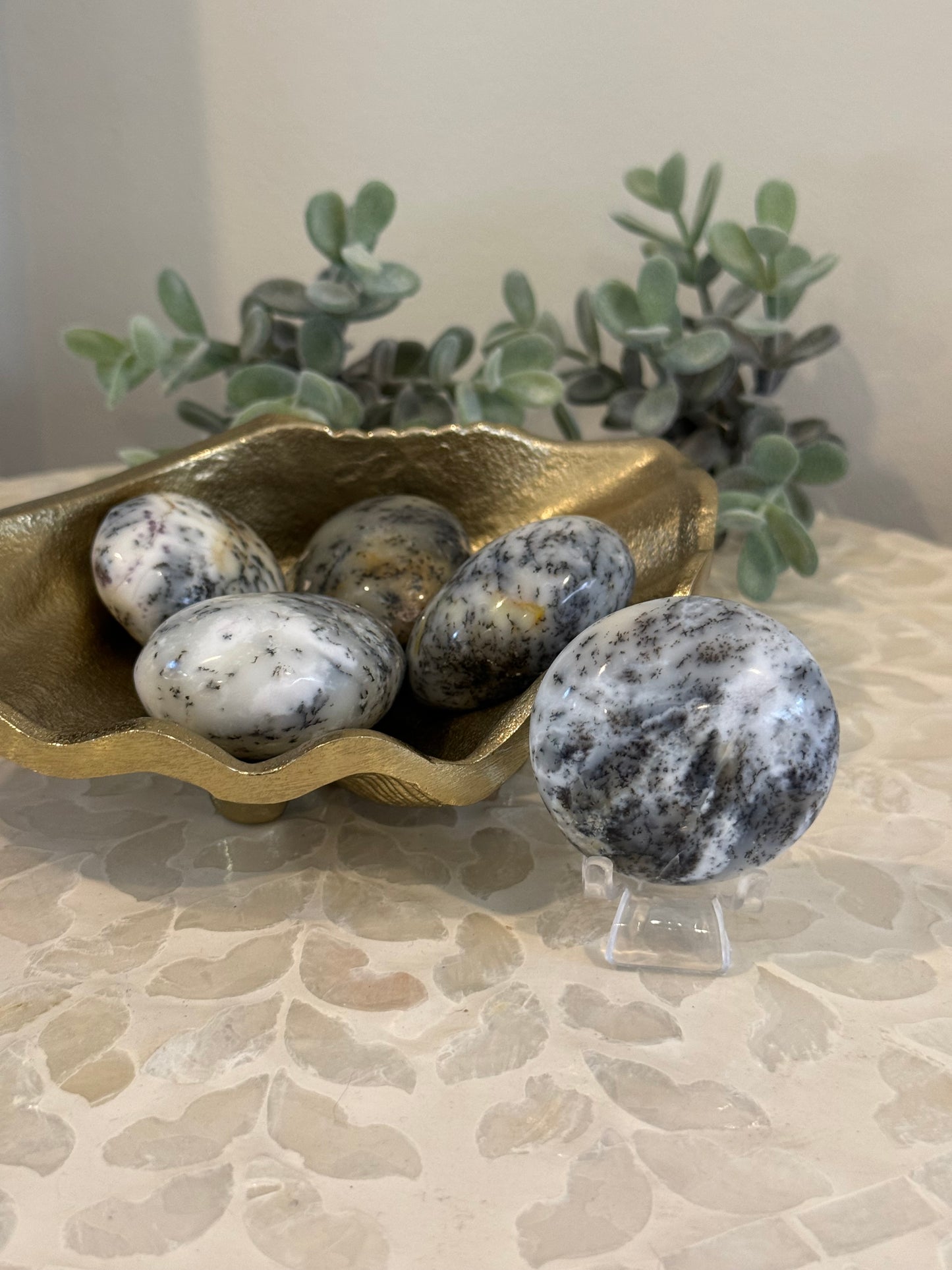 Dendritic Opal Palm Stone