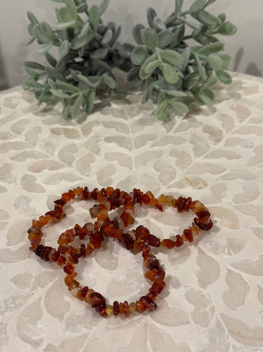 Carnelian Chip Bracelet