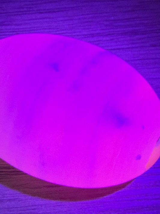 Pink (Mangano) Calcite Palm Stone (UV Reactive)