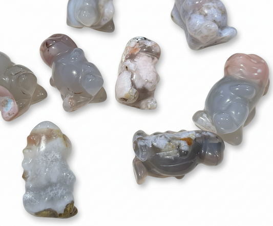 Mini Flower Agate Dinos