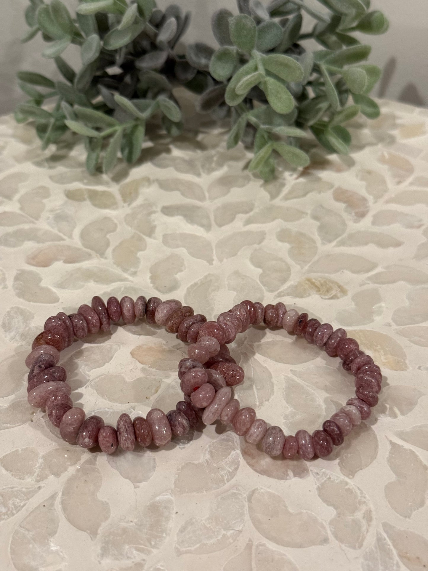 Pink Tourmaline Bracelet - Large Chip
