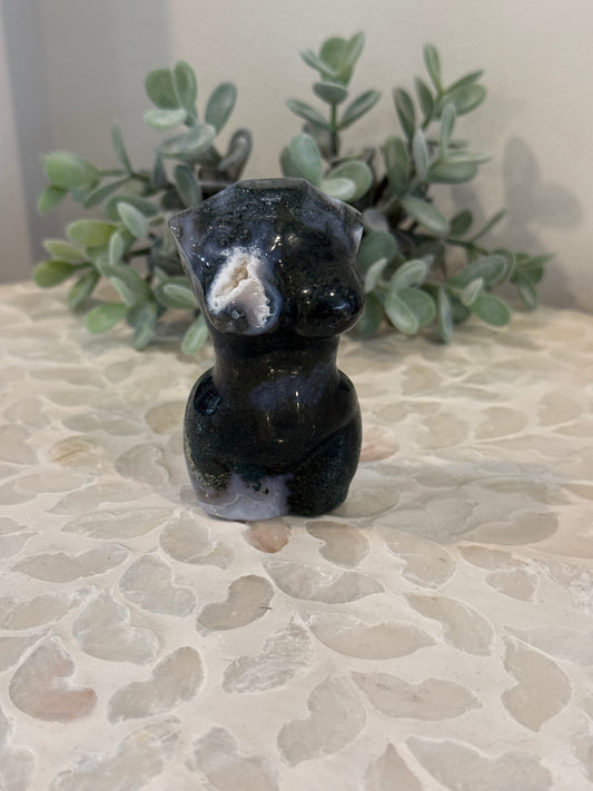 Moss Agate Goddess Body