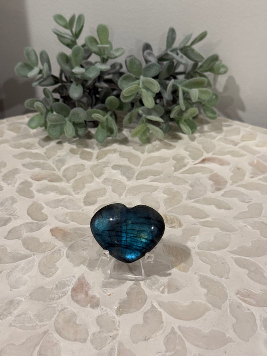 Labradorite Heart