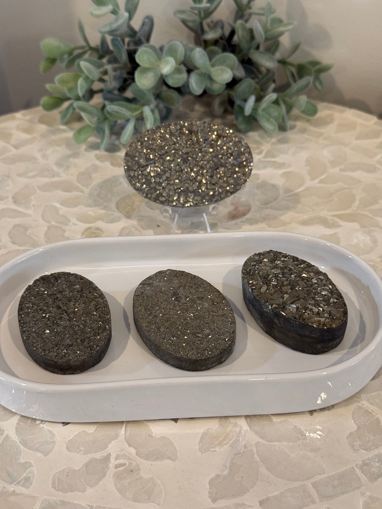 Pyrite Palm Stone - Double Sided Cluster