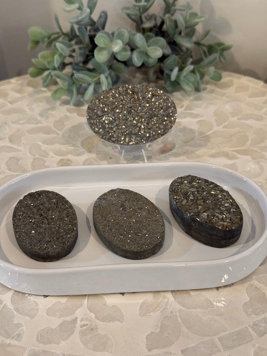 Pyrite Palm Stone - Double Sided Cluster