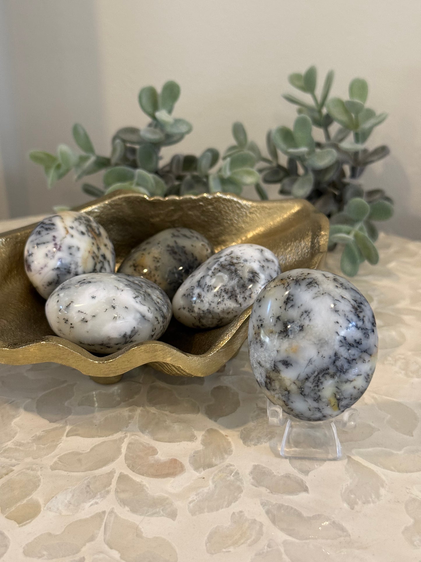 Dendritic Opal Palm Stone