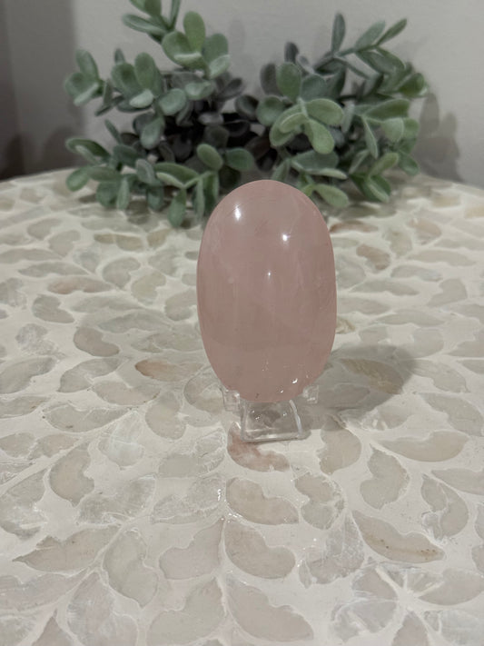 Rose Quartz Palm Stone