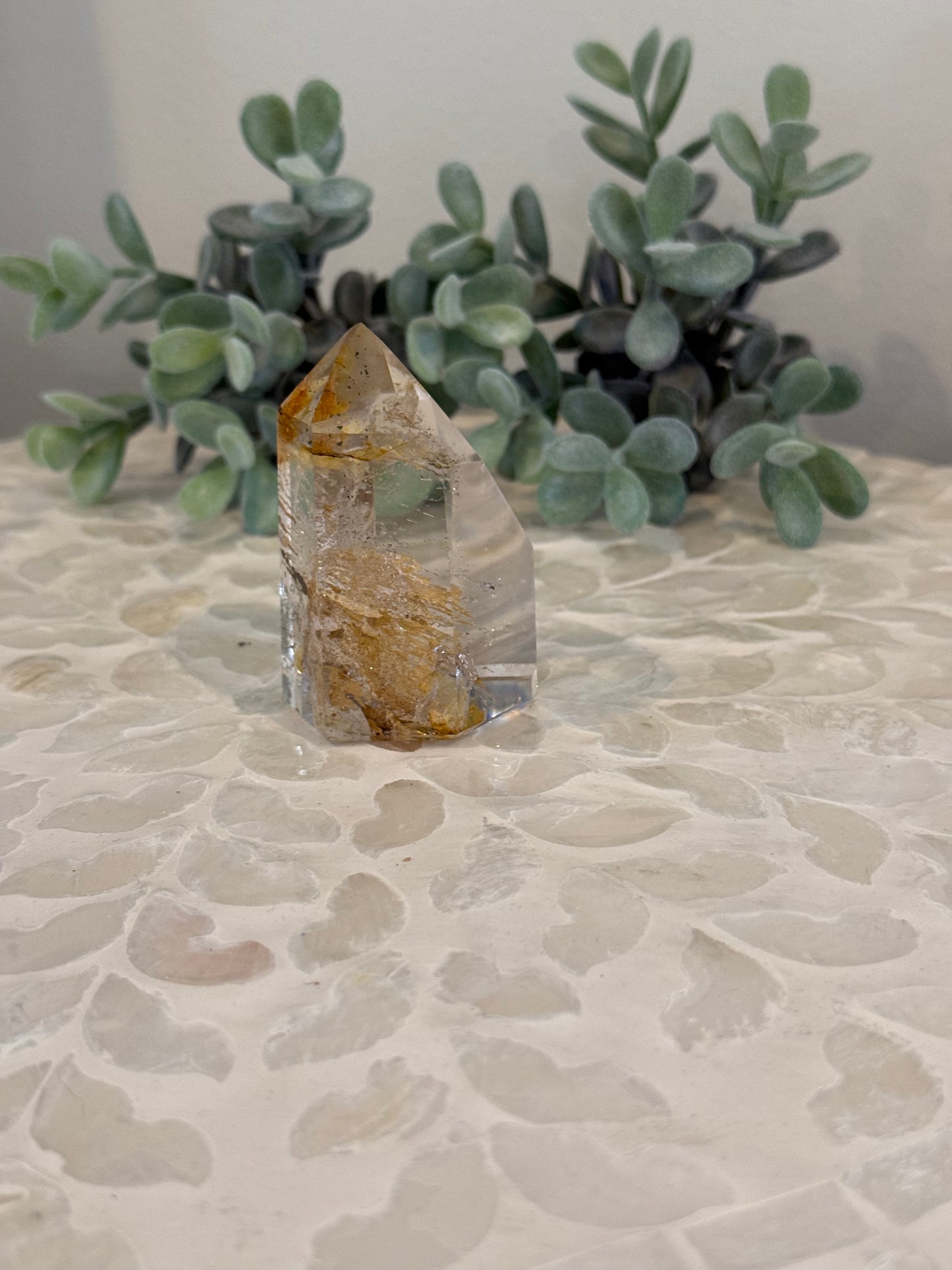 Citrine and Clear Quartz Point
