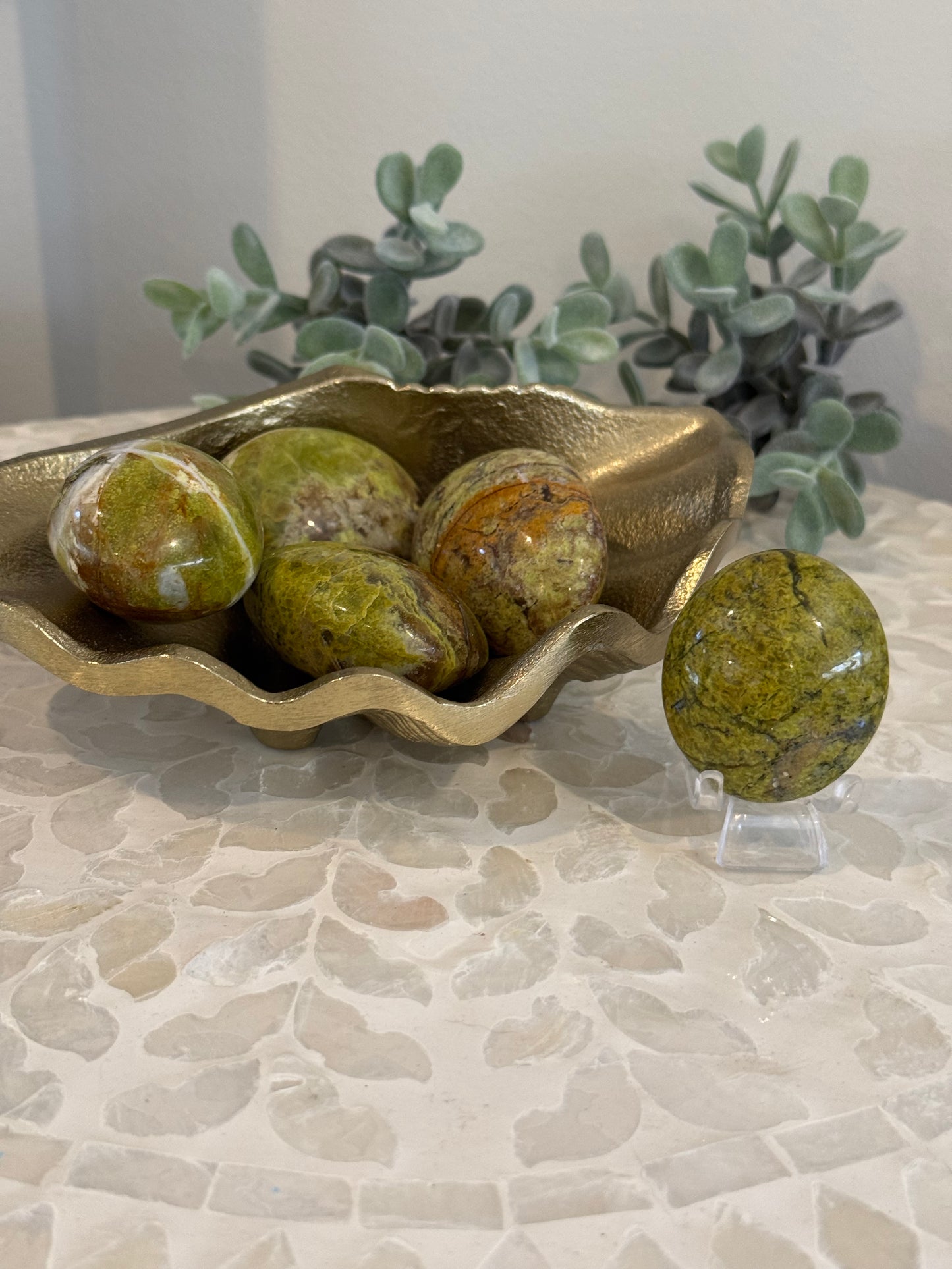 Green Opal Palm Stone