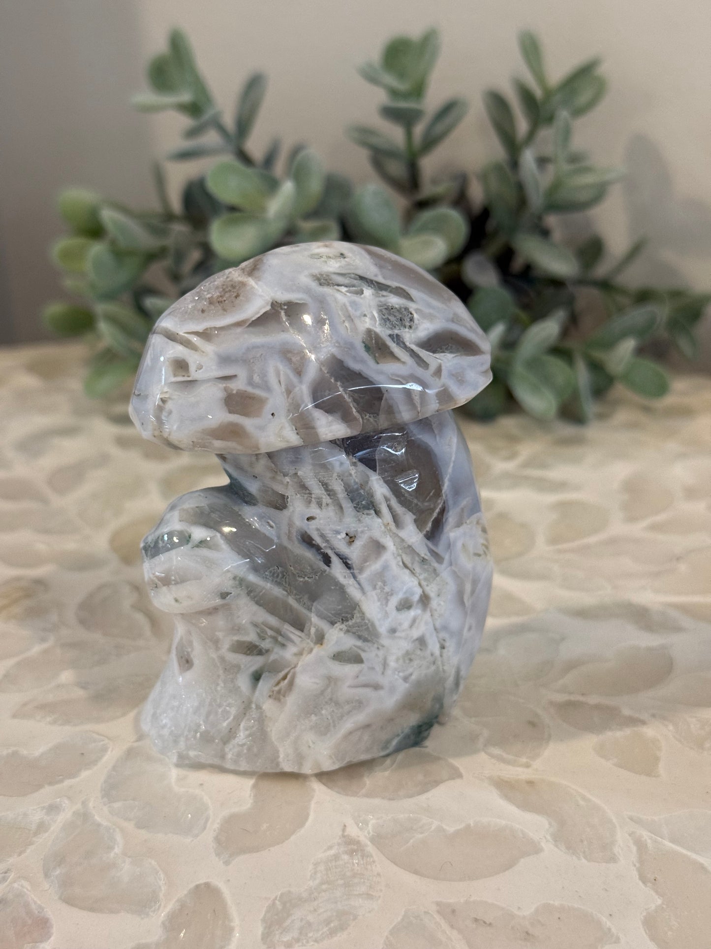 Moss Agate Mushroom Toadstool