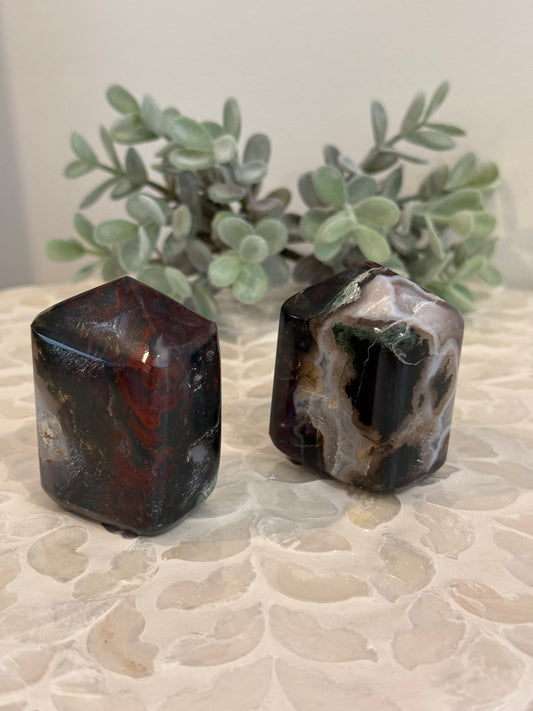 Bloodstone Jasper Freeform Point