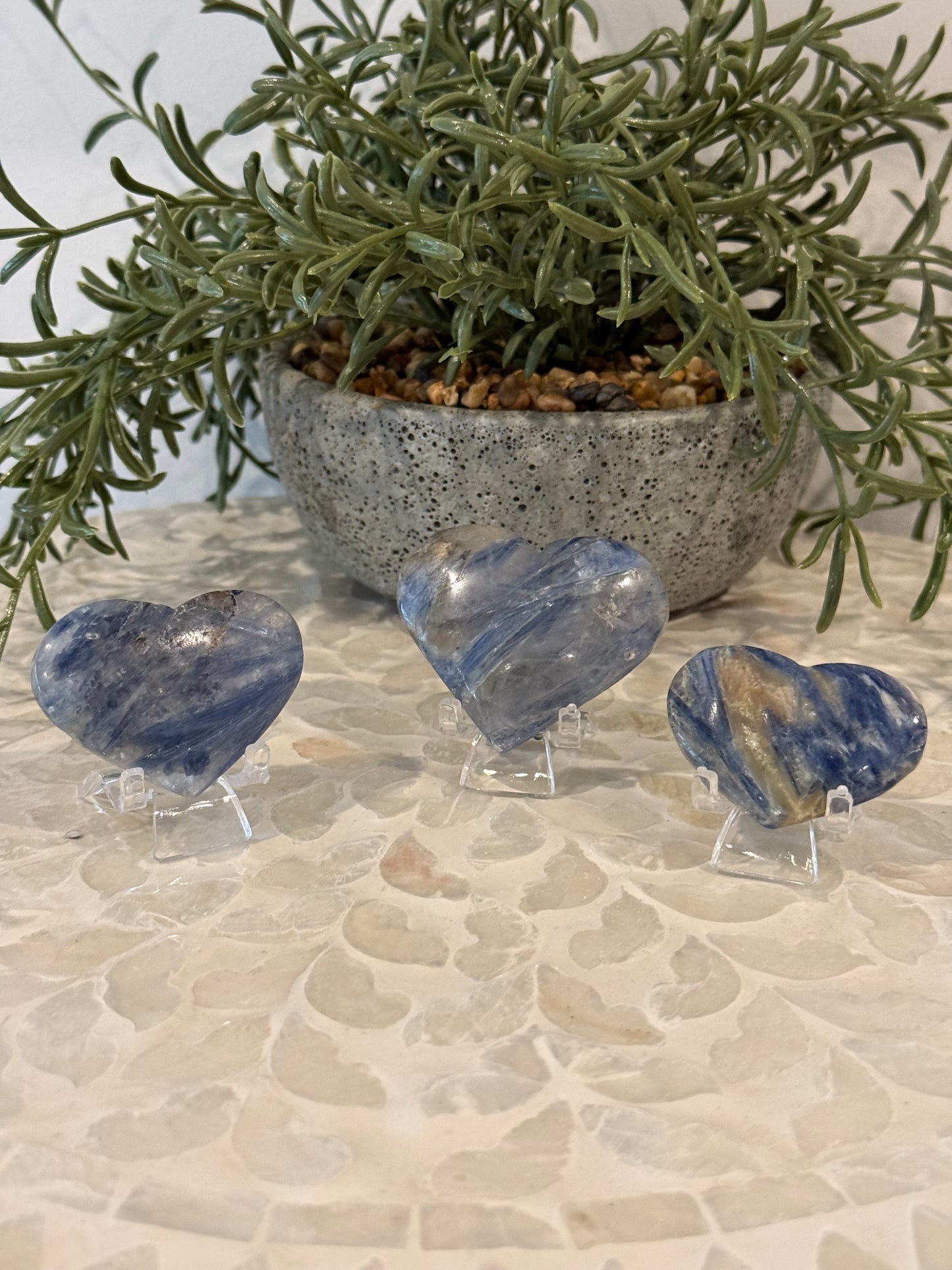 Blue Kyanite Hearts - Crystal Heart