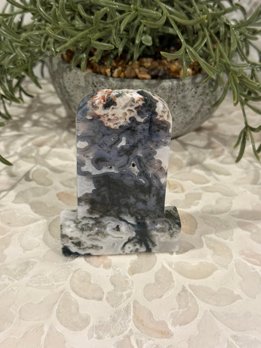 Moss Agate Tombstone