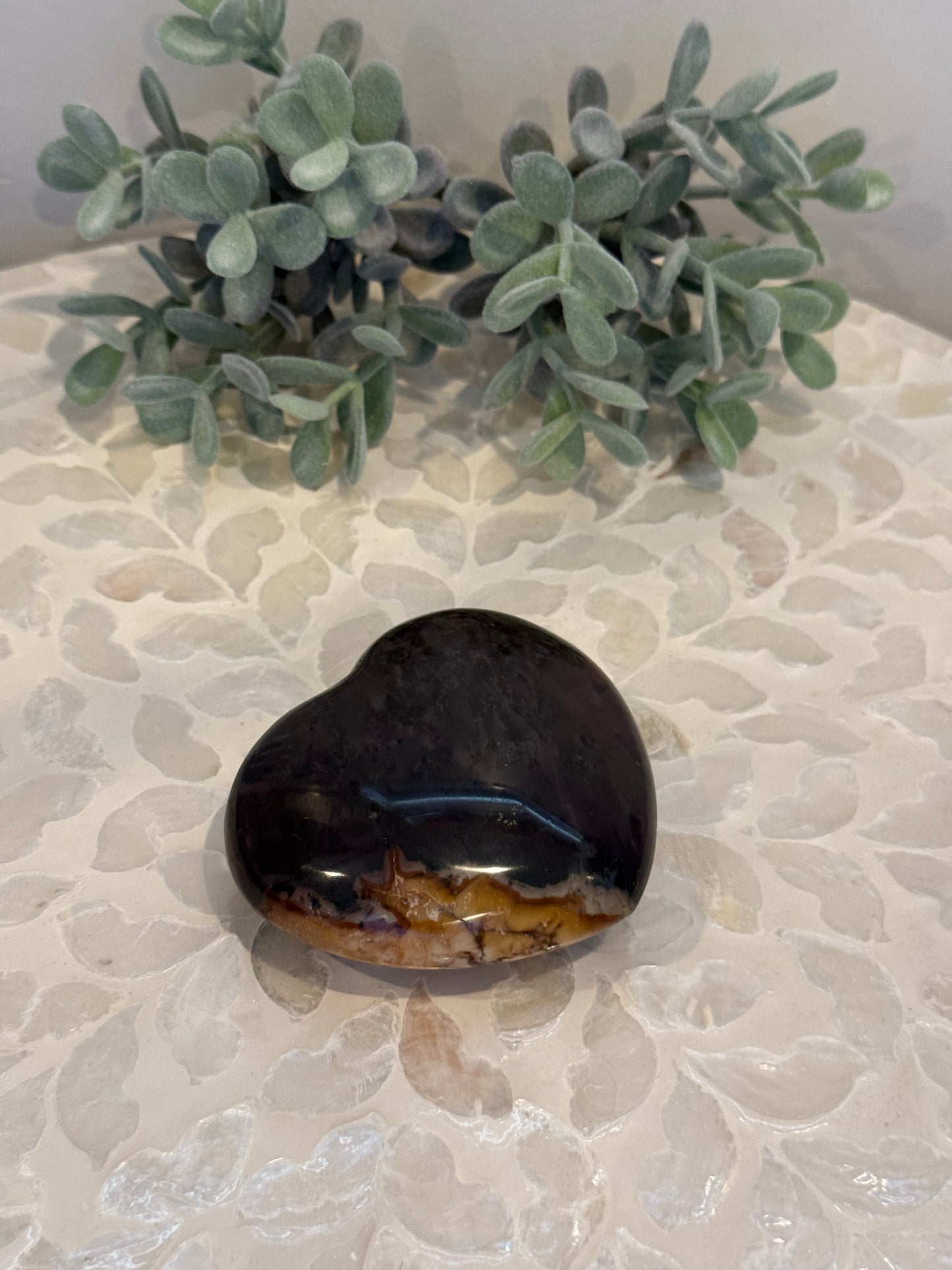 Ocean Jasper Heart - Stand Not Included