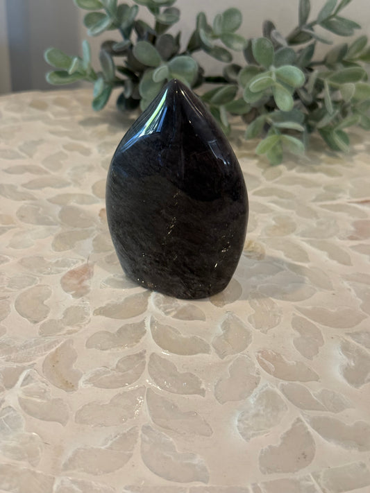Silversheen Obsidian Teardrop Freeform