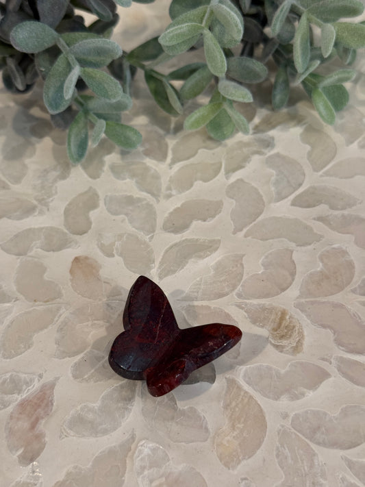 Red Jasper 3D Butterfly