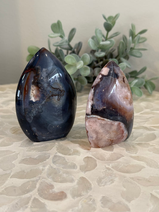 Blue Flower Agate Freeform