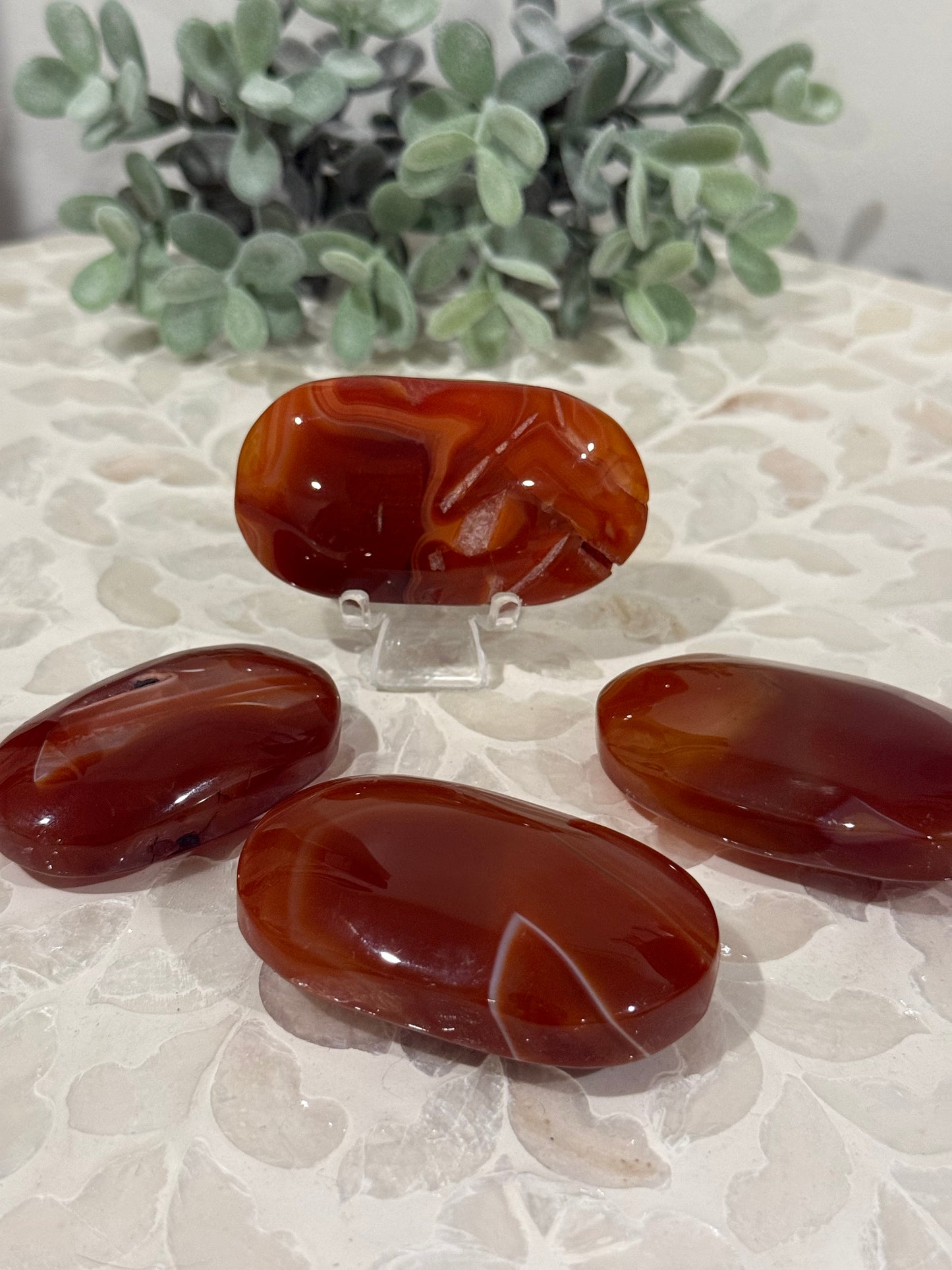 Carnelian Palm Stones